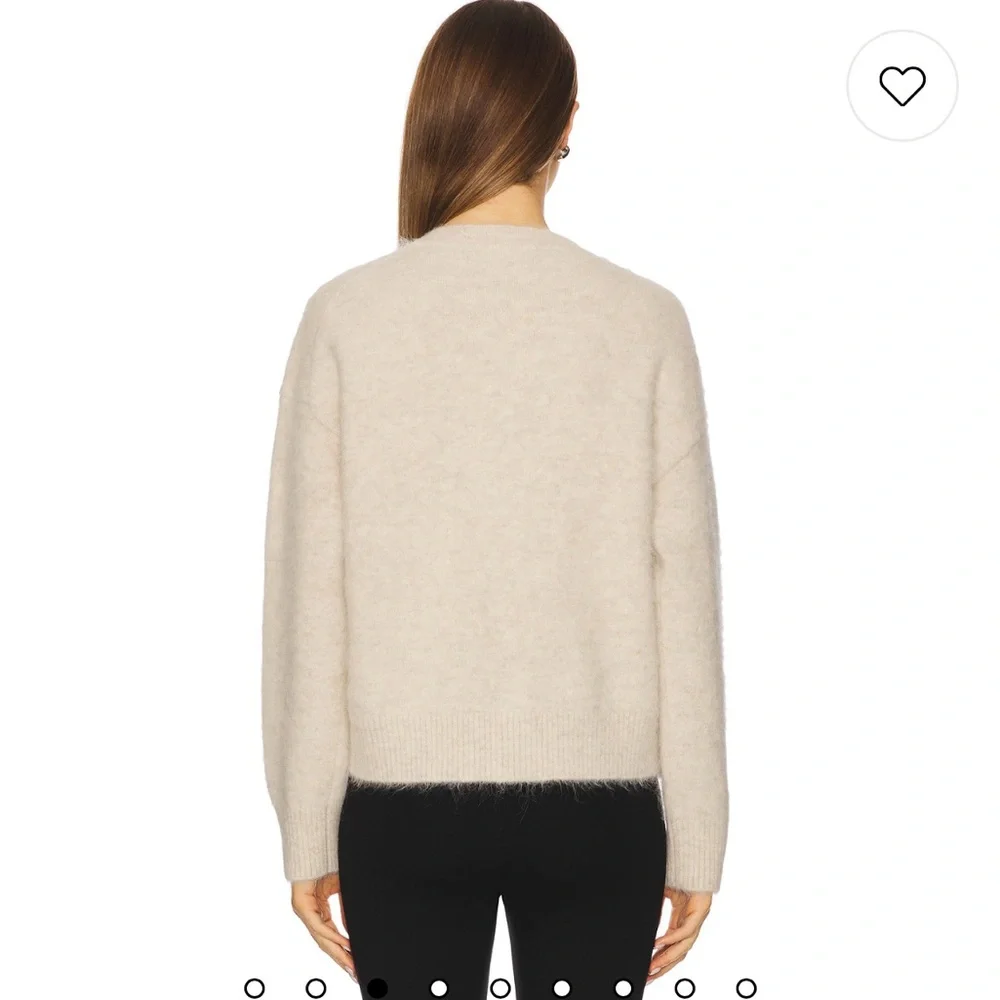 NWT Anine Bing Bobbie Cardigan in Light Oat Size Small Neutral Alpaca Sweater - Picture 4 of 10